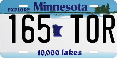 MN license plate 165TOR