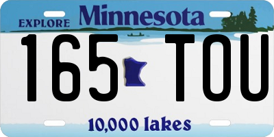 MN license plate 165TOU