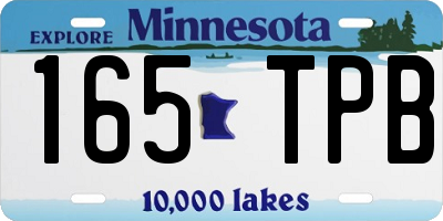 MN license plate 165TPB