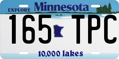 MN license plate 165TPC