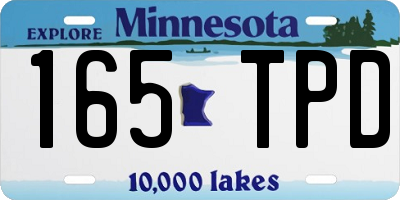 MN license plate 165TPD