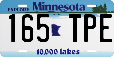 MN license plate 165TPE