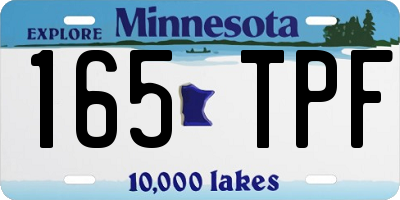 MN license plate 165TPF