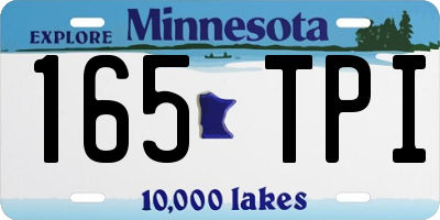 MN license plate 165TPI