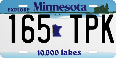 MN license plate 165TPK