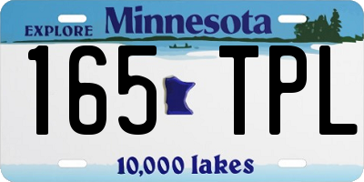 MN license plate 165TPL