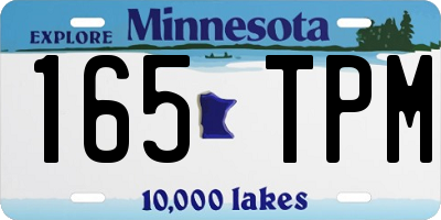 MN license plate 165TPM