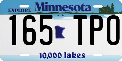 MN license plate 165TPO