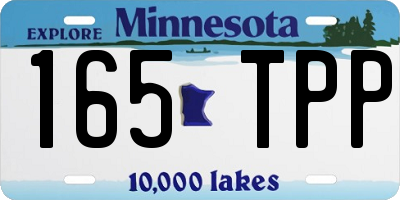 MN license plate 165TPP