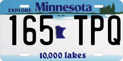 MN license plate 165TPQ