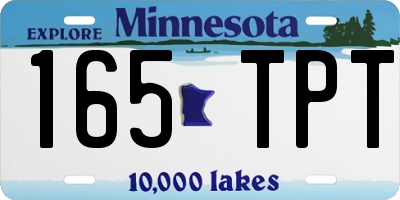 MN license plate 165TPT
