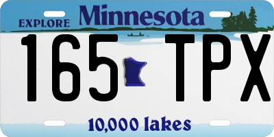 MN license plate 165TPX