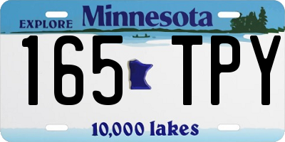 MN license plate 165TPY