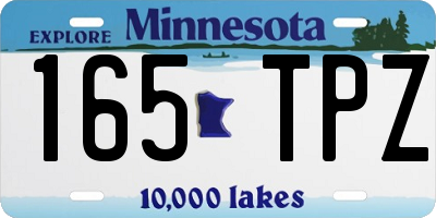 MN license plate 165TPZ