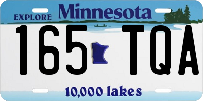 MN license plate 165TQA