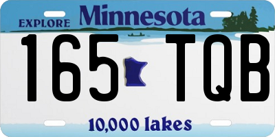 MN license plate 165TQB
