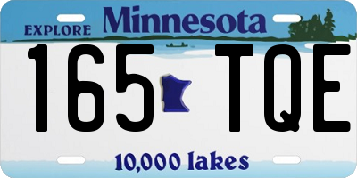 MN license plate 165TQE