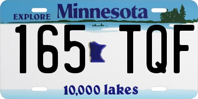 MN license plate 165TQF