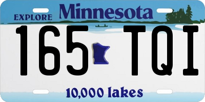 MN license plate 165TQI