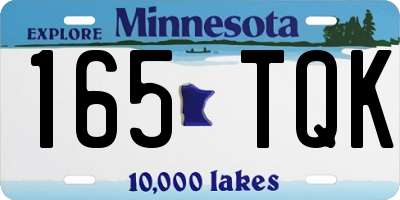 MN license plate 165TQK