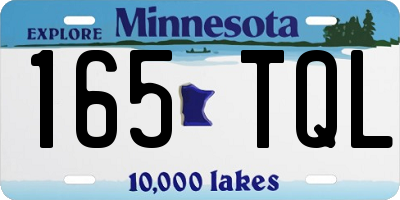 MN license plate 165TQL