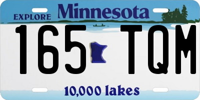 MN license plate 165TQM