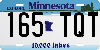 MN license plate 165TQT
