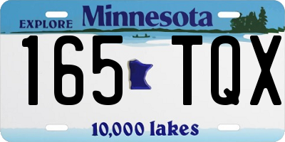 MN license plate 165TQX