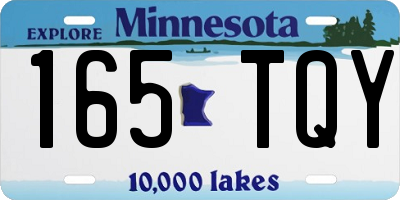 MN license plate 165TQY