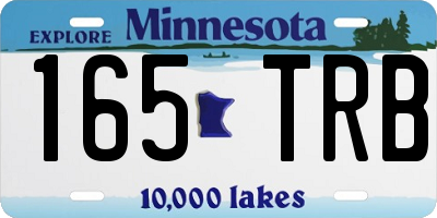 MN license plate 165TRB