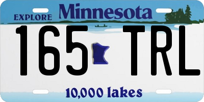 MN license plate 165TRL