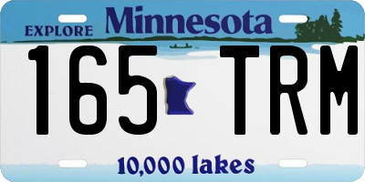 MN license plate 165TRM