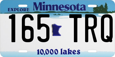 MN license plate 165TRQ
