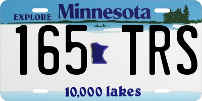 MN license plate 165TRS