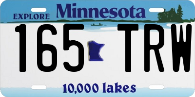 MN license plate 165TRW