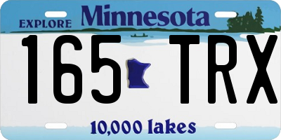 MN license plate 165TRX
