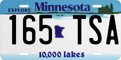 MN license plate 165TSA
