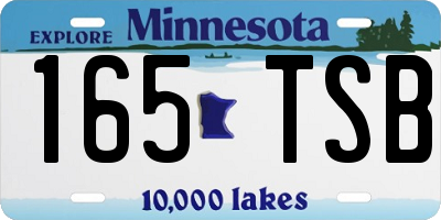 MN license plate 165TSB