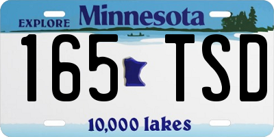 MN license plate 165TSD