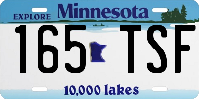MN license plate 165TSF