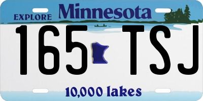 MN license plate 165TSJ