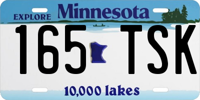MN license plate 165TSK