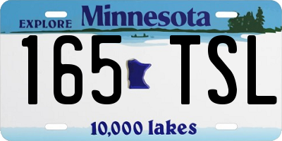 MN license plate 165TSL