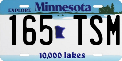 MN license plate 165TSM