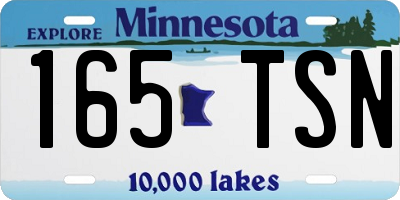 MN license plate 165TSN