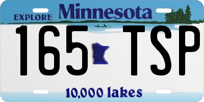 MN license plate 165TSP