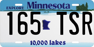 MN license plate 165TSR