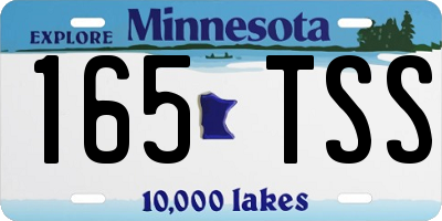 MN license plate 165TSS