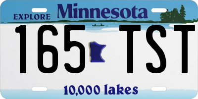 MN license plate 165TST