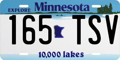 MN license plate 165TSV